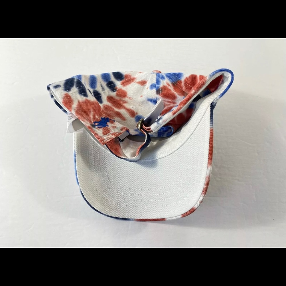 Polo Ralph Lauren Tie Dye Spell Out Script Strapback Dad Hat - Picture 3 of 7